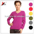 v neck flat knitting women's sweater